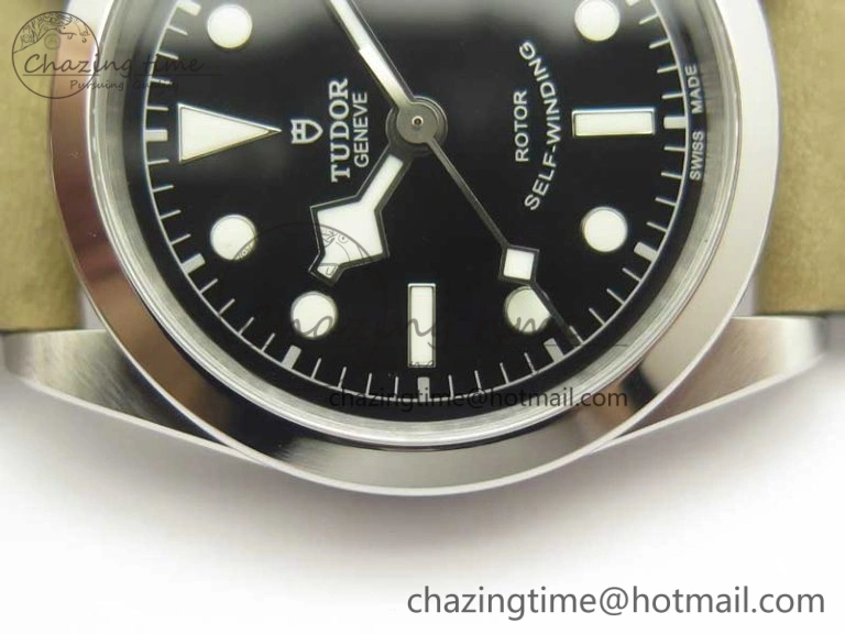 Black Bay 36 KRF 1:1 Best Edition Black Dial on Gray Leather Strap A Thermal 9768