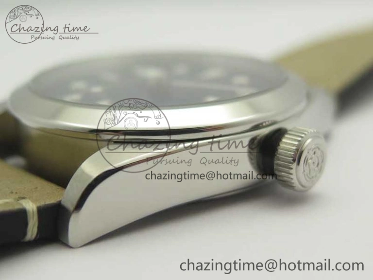 Black Bay 36 KRF 1:1 Best Edition Blue Dial on Gray Leather Strap A Supportive 9766