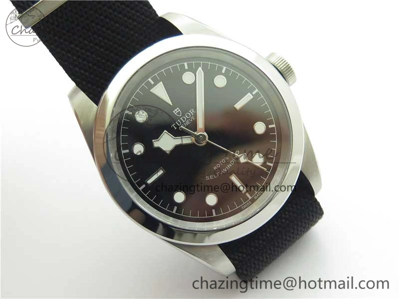 Black Bay 41 SS LF 1:1 Best Edition Black Dial on Black Nylon Strap A Affordable 9754