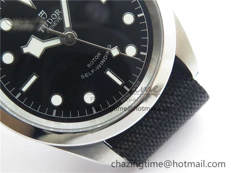 Black Bay 41 SS LF 1:1 Best Edition Black Dial on Black Nylon Strap A Affordable 9754