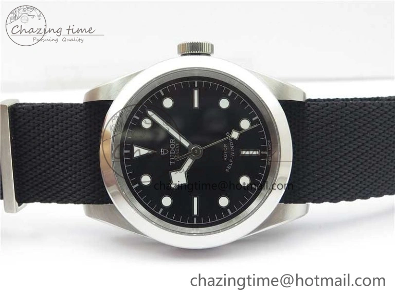 Black Bay 41 SS LF 1:1 Best Edition Black Dial on Black Nylon Strap A Affordable 9754