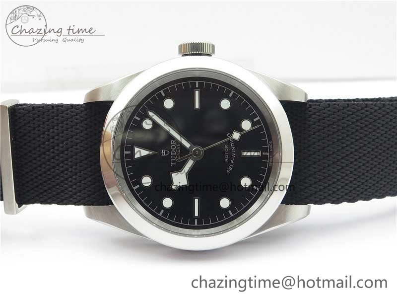 Black Bay 41 SS LF 1:1 Best Edition Black Dial on Black Nylon Strap A Affordable 9754