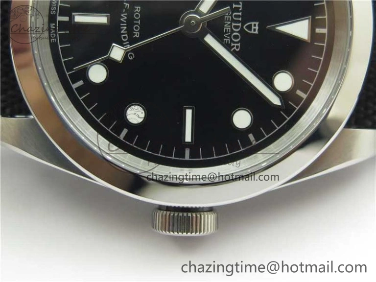 Black Bay 41 SS LF 1:1 Best Edition Black Dial on Black Nylon Strap A Affordable 9754