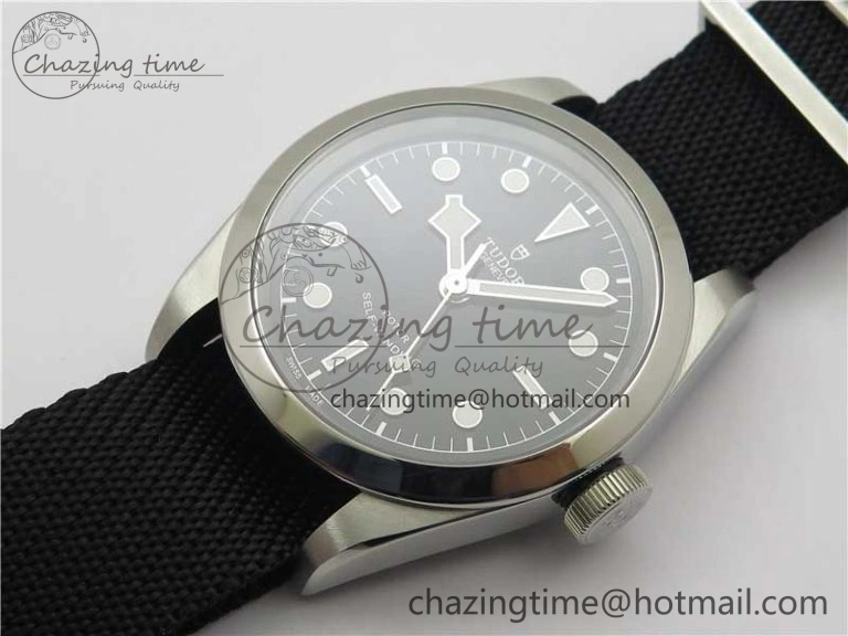 Black Bay 41 SS LF 1:1 Best Edition Black Dial on Black Nylon Strap A Affordable 9754