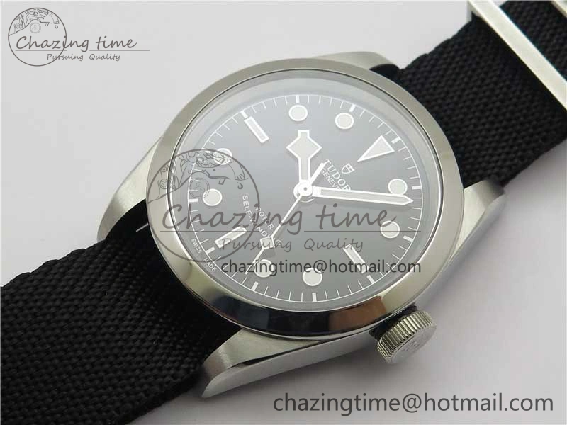 Black Bay 41 SS LF 1:1 Best Edition Black Dial on Black Nylon Strap A Affordable 9754
