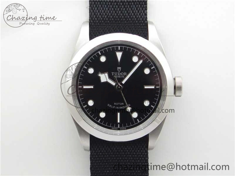 Black Bay 41 SS LF 1:1 Best Edition Black Dial on Black Nylon Strap A Affordable 9754