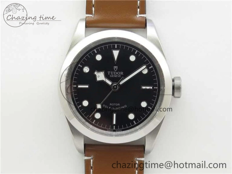 Black Bay 41 SS LF 1:1 Best Edition Black Dial on Brown Leather Strap A SunProtective 9748