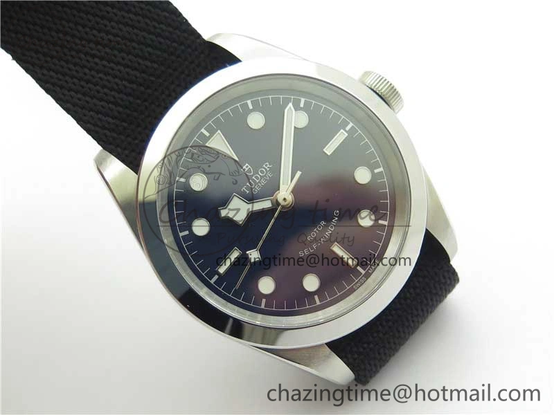 NewStyle Black Bay 41 SS LF 1:1 Best Edition Blue Dial on Black Nylon Strap A 9753