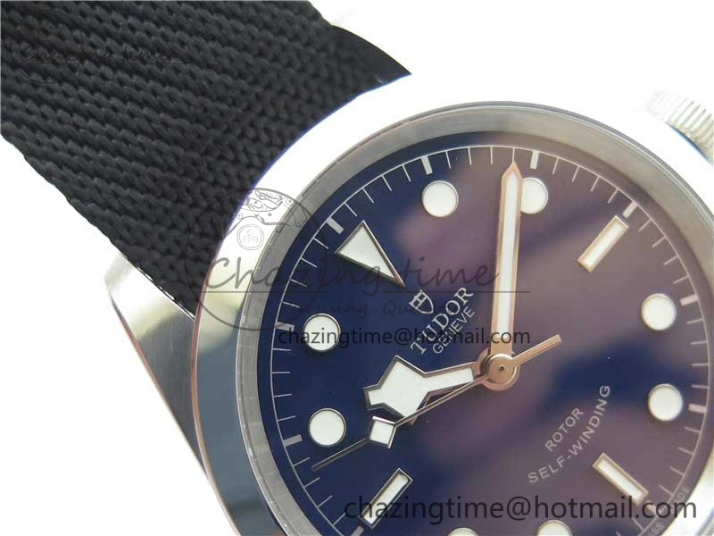 NewStyle Black Bay 41 SS LF 1:1 Best Edition Blue Dial on Black Nylon Strap A 9753