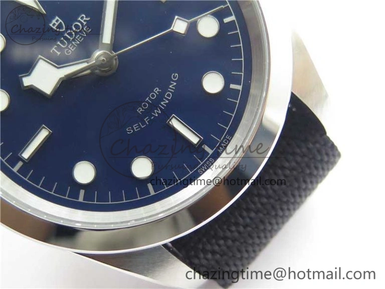 NewStyle Black Bay 41 SS LF 1:1 Best Edition Blue Dial on Black Nylon Strap A 9753