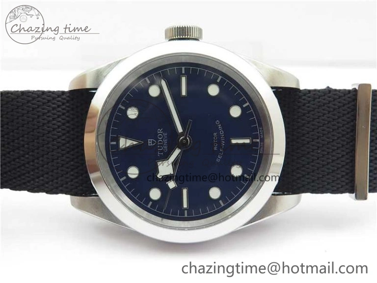 NewStyle Black Bay 41 SS LF 1:1 Best Edition Blue Dial on Black Nylon Strap A 9753
