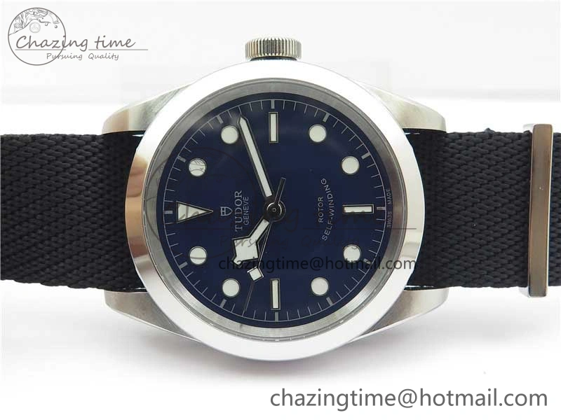 NewStyle Black Bay 41 SS LF 1:1 Best Edition Blue Dial on Black Nylon Strap A 9753