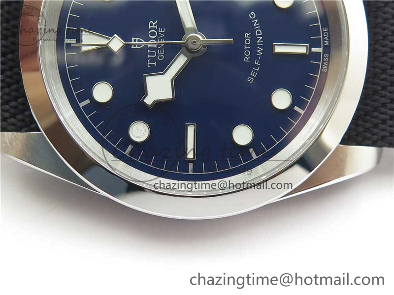 NewStyle Black Bay 41 SS LF 1:1 Best Edition Blue Dial on Black Nylon Strap A 9753