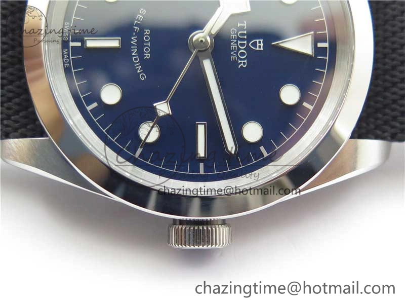 NewStyle Black Bay 41 SS LF 1:1 Best Edition Blue Dial on Black Nylon Strap A 9753