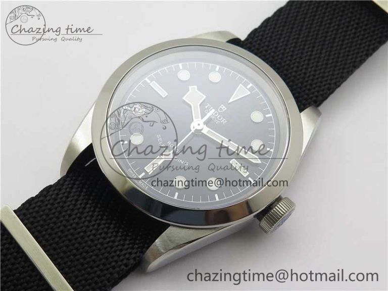 NewStyle Black Bay 41 SS LF 1:1 Best Edition Blue Dial on Black Nylon Strap A 9753