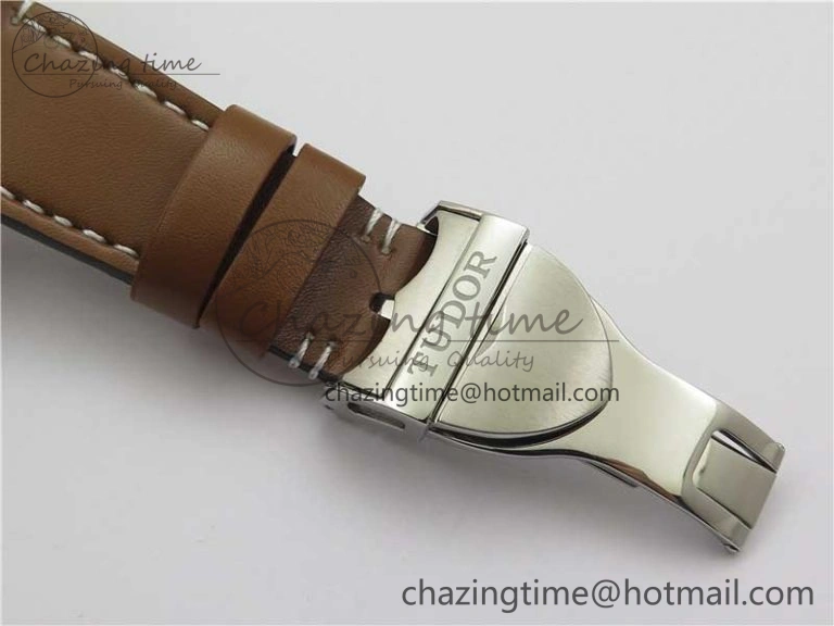 Black Bay 41 SS LF 1:1 Best Edition Blue Dial on Brown Leather Strap A Original 9747