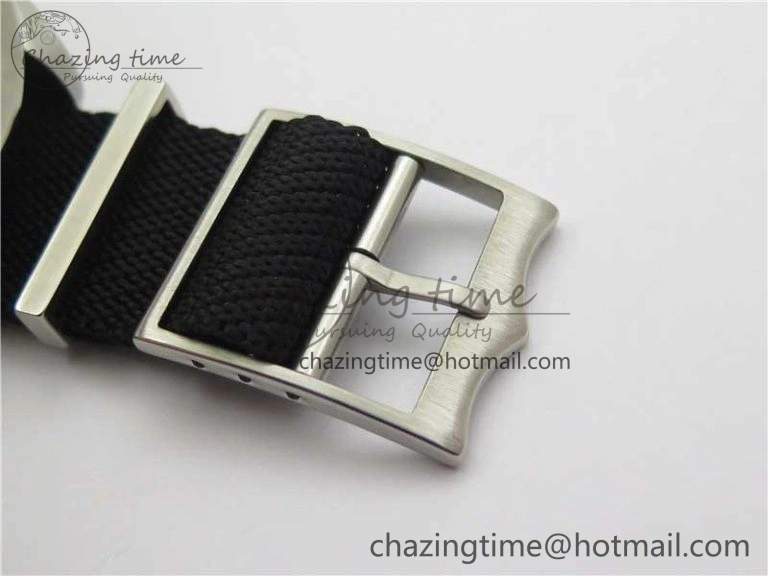 Black Bay 41 SS LF 1:1 Best Edition Silver Dial on Black Nylon Strap A Trendy 9752