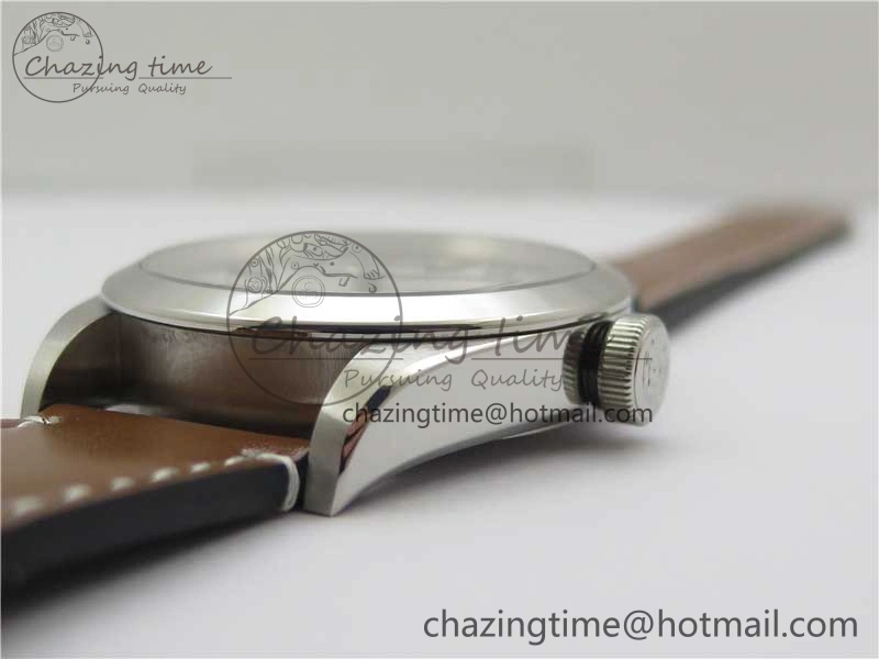 Durable Black Bay 41 SS LF 1:1 Best Edition Silver Dial on Brown Leather Strap A 9744