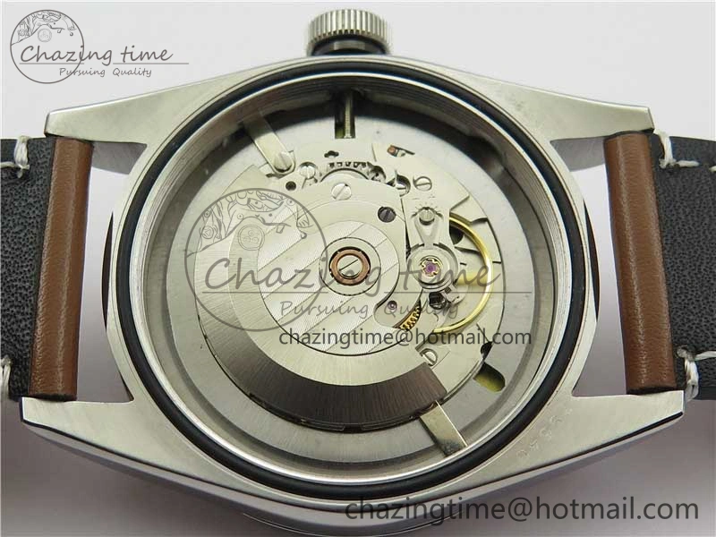 Durable Black Bay 41 SS LF 1:1 Best Edition Silver Dial on Brown Leather Strap A 9744