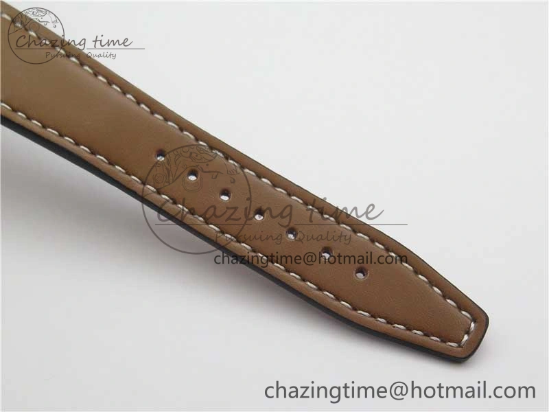 Durable Black Bay 41 SS LF 1:1 Best Edition Silver Dial on Brown Leather Strap A 9744