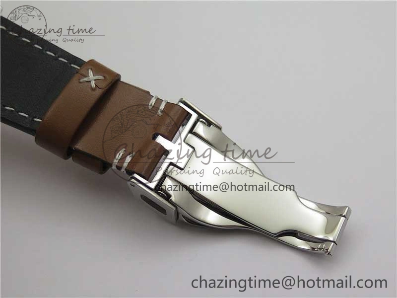 Durable Black Bay 41 SS LF 1:1 Best Edition Silver Dial on Brown Leather Strap A 9744