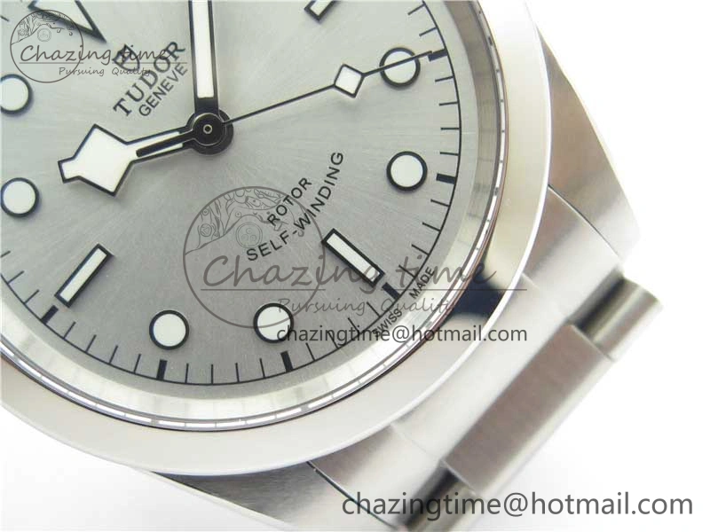 Black Bay 41 SS LF 1:1 Best Edition Silver Dial on SS Bracelet A Premium 9750