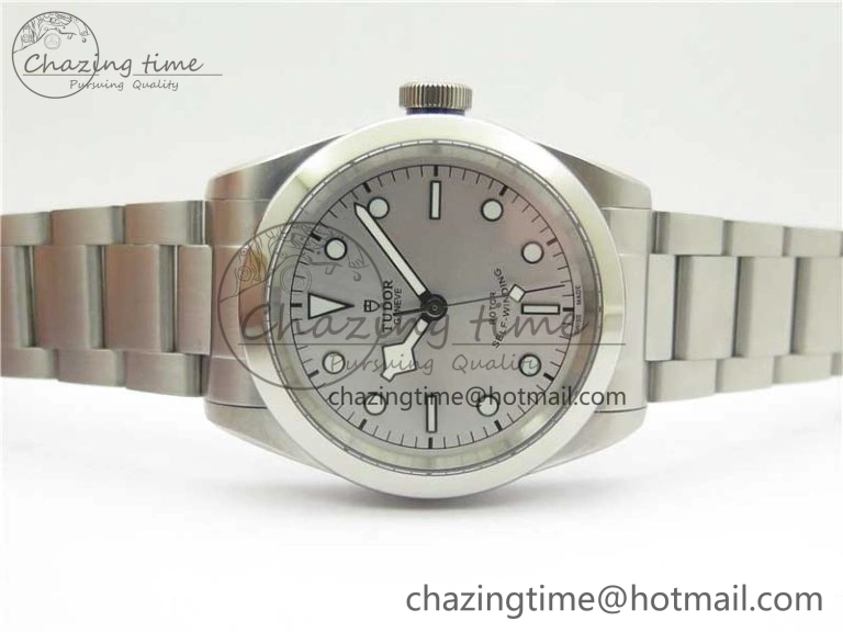 Black Bay 41 SS LF 1:1 Best Edition Silver Dial on SS Bracelet A Premium 9750
