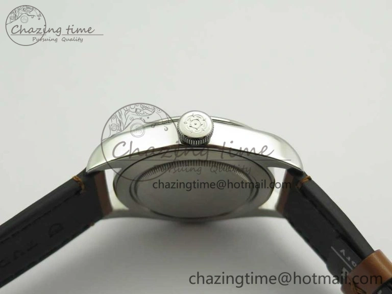 Black Bay 41mm LF 1:1 Best Edition Black Dial on Brown Leather Strap A Minimalist 9765