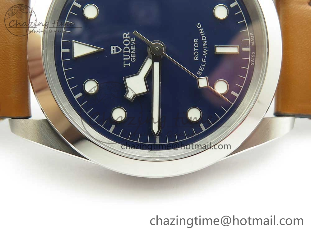 Black Bay 41mm LF 1:1 Best Edition Blue Dial on Brown Leather Strap A Contemporary 9764