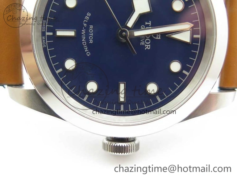 Black Bay 41mm LF 1:1 Best Edition Blue Dial on Brown Leather Strap A Contemporary 9764