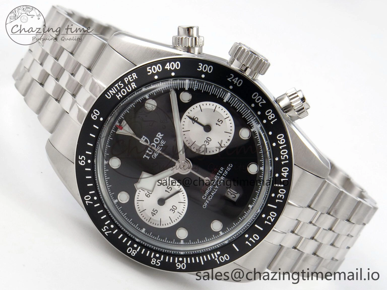ModernLook Black Bay Chrono SS BLSF 1:1 Best Edition Black Dial on SS Bracelet A 9723