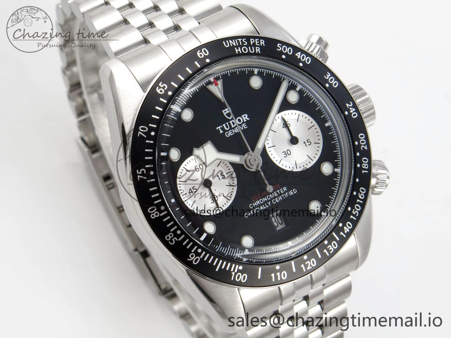 ModernLook Black Bay Chrono SS BLSF 1:1 Best Edition Black Dial on SS Bracelet A 9723