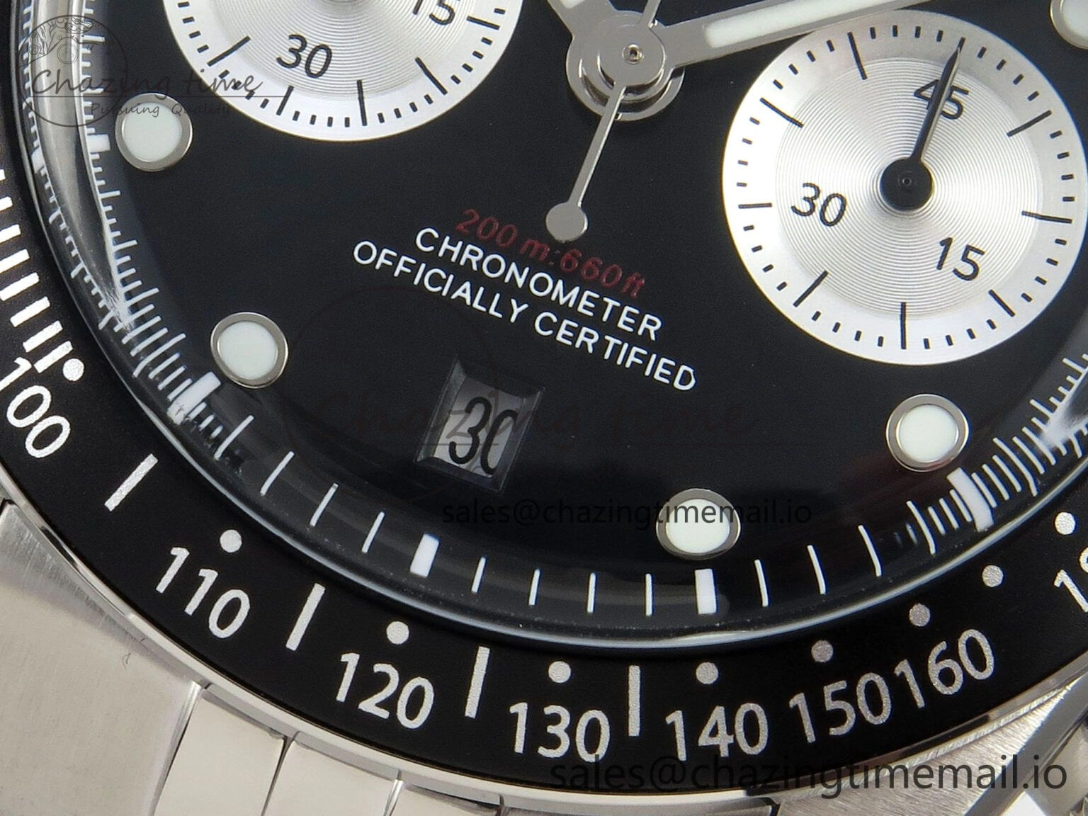 ModernLook Black Bay Chrono SS BLSF 1:1 Best Edition Black Dial on SS Bracelet A 9723