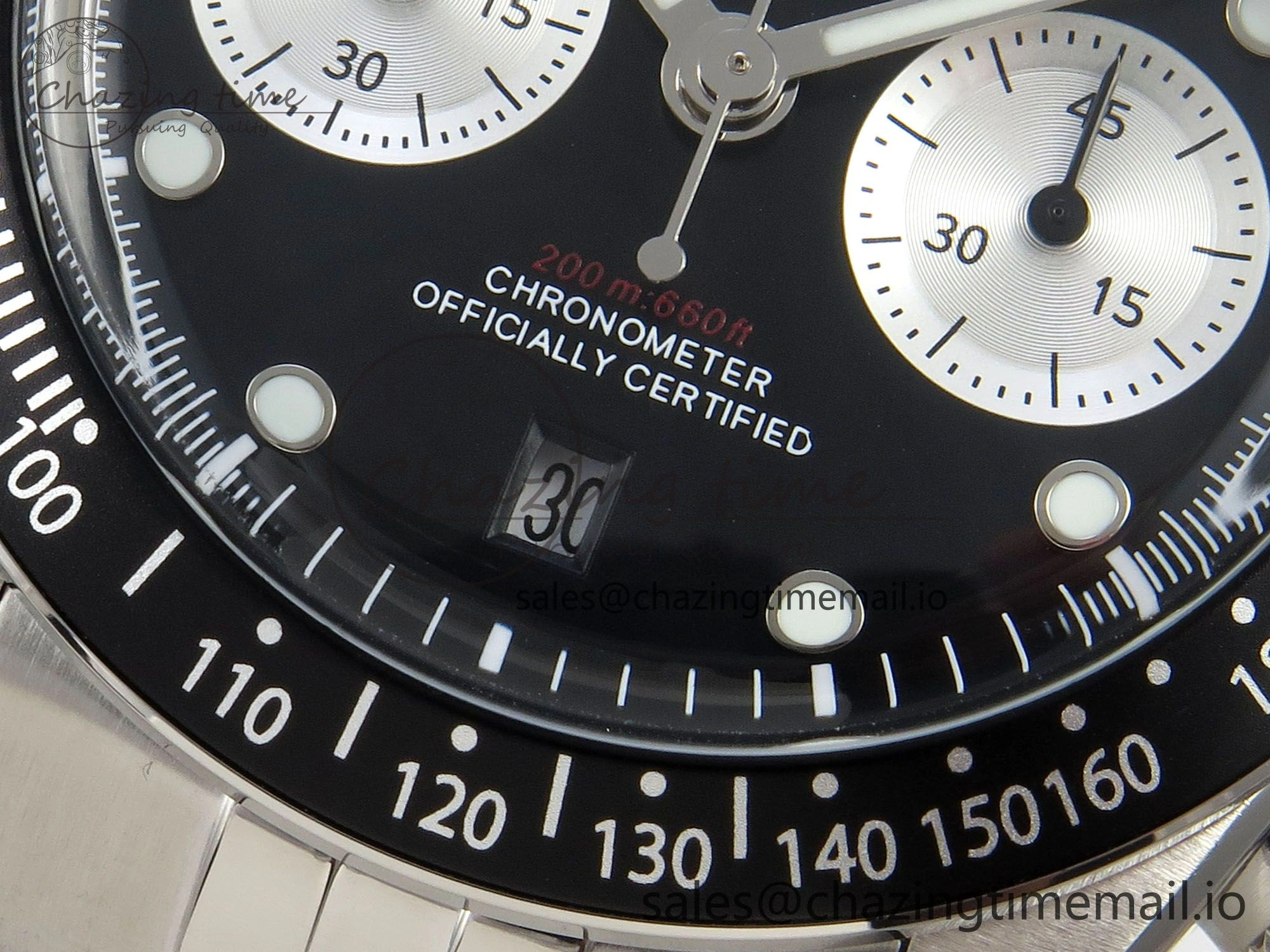ModernLook Black Bay Chrono SS BLSF 1:1 Best Edition Black Dial on SS Bracelet A 9723