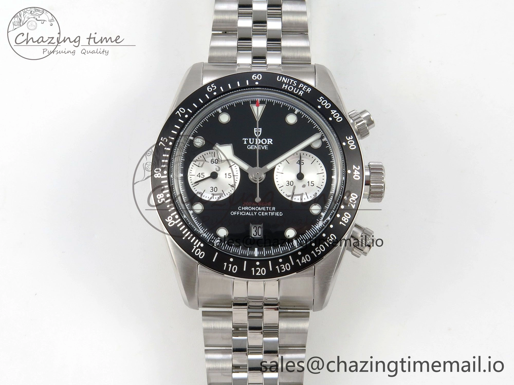 ModernLook Black Bay Chrono SS BLSF 1:1 Best Edition Black Dial on SS Bracelet A 9723