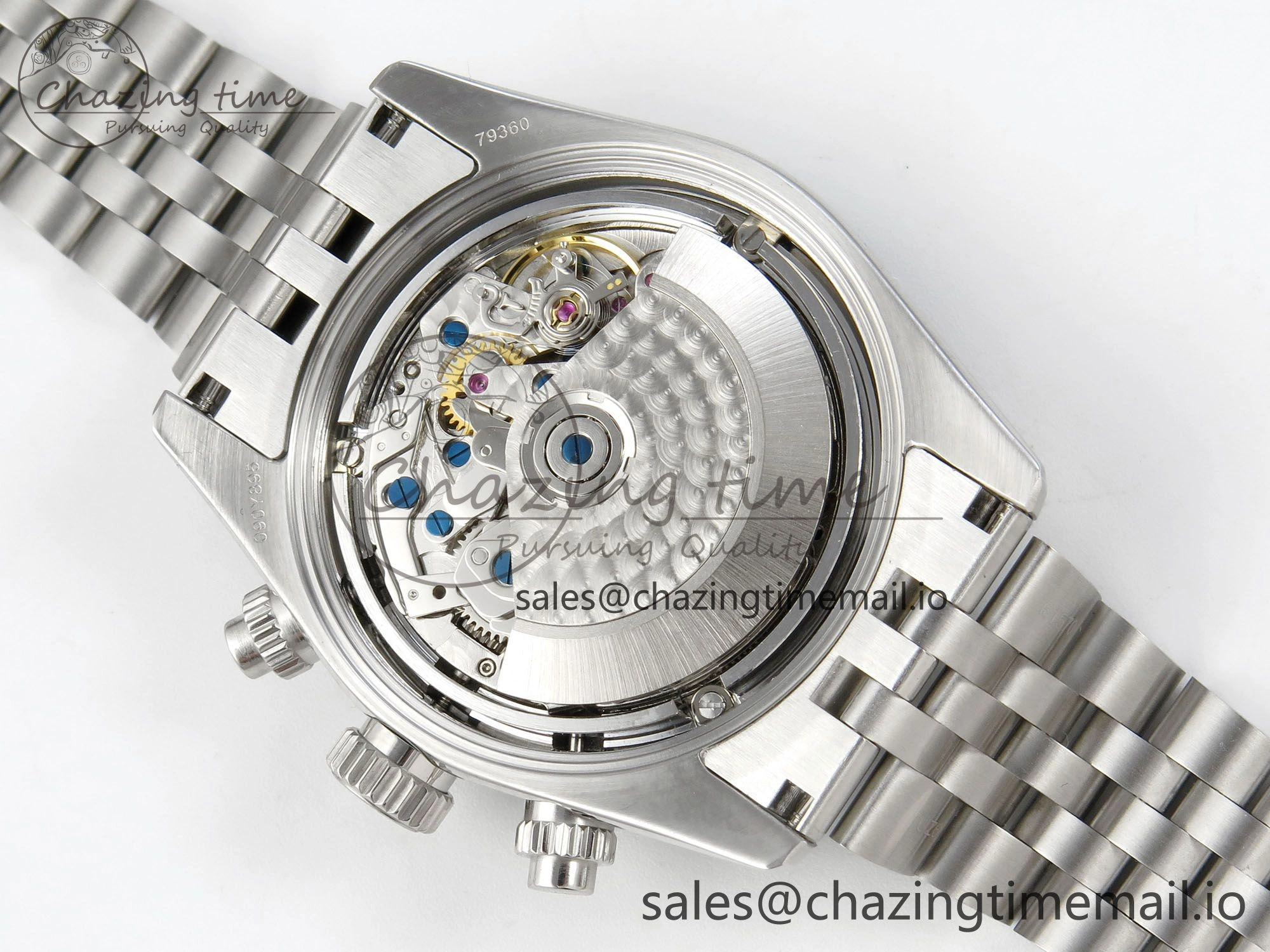 EasyCare Black Bay Chrono SS BLSF 1:1 Best Edition Blue Dial on SS Bracelet A 9720