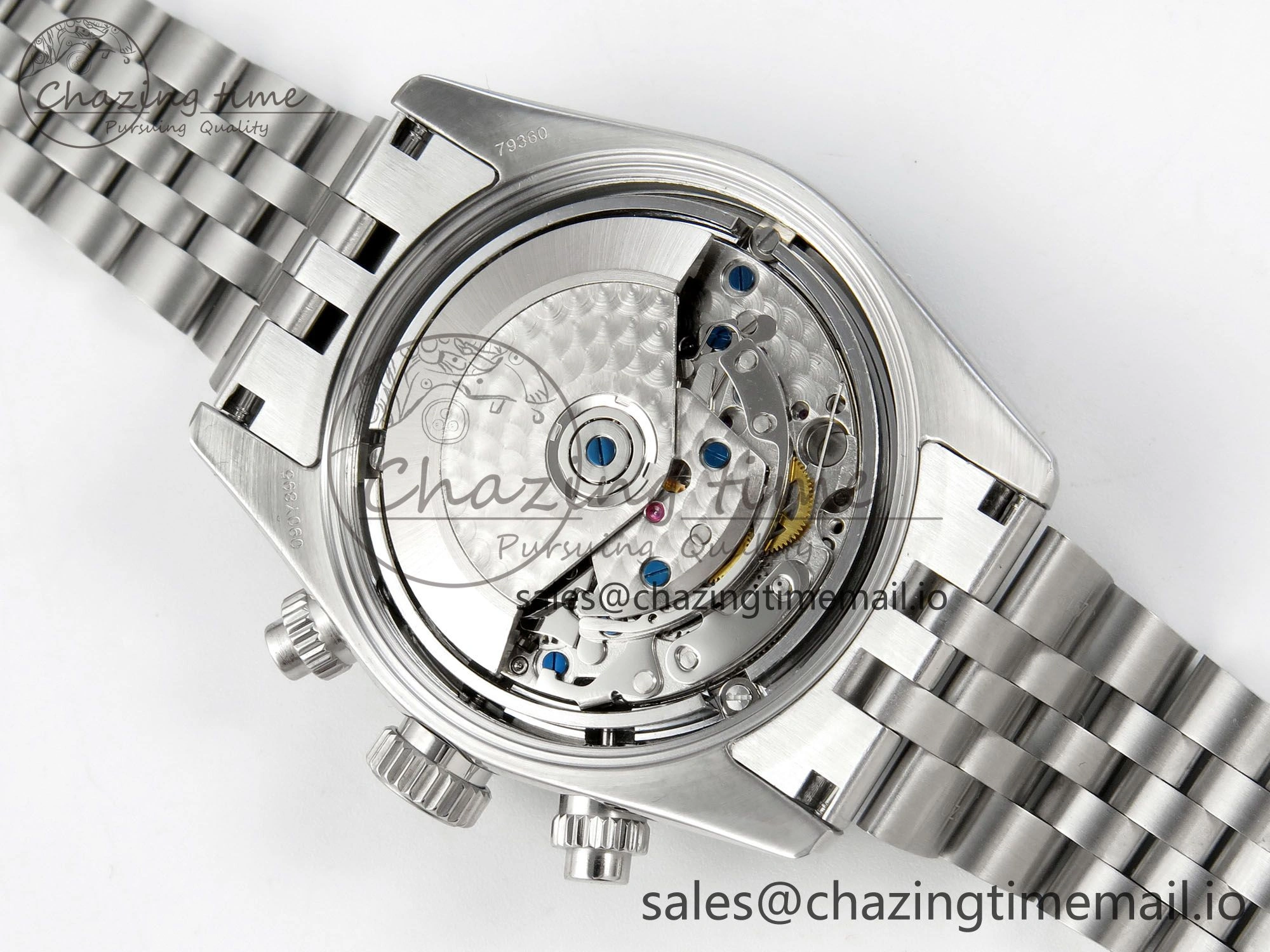 EasyCare Black Bay Chrono SS BLSF 1:1 Best Edition Blue Dial on SS Bracelet A 9720