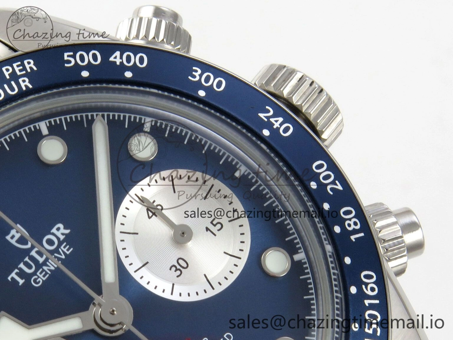 EasyCare Black Bay Chrono SS BLSF 1:1 Best Edition Blue Dial on SS Bracelet A 9720