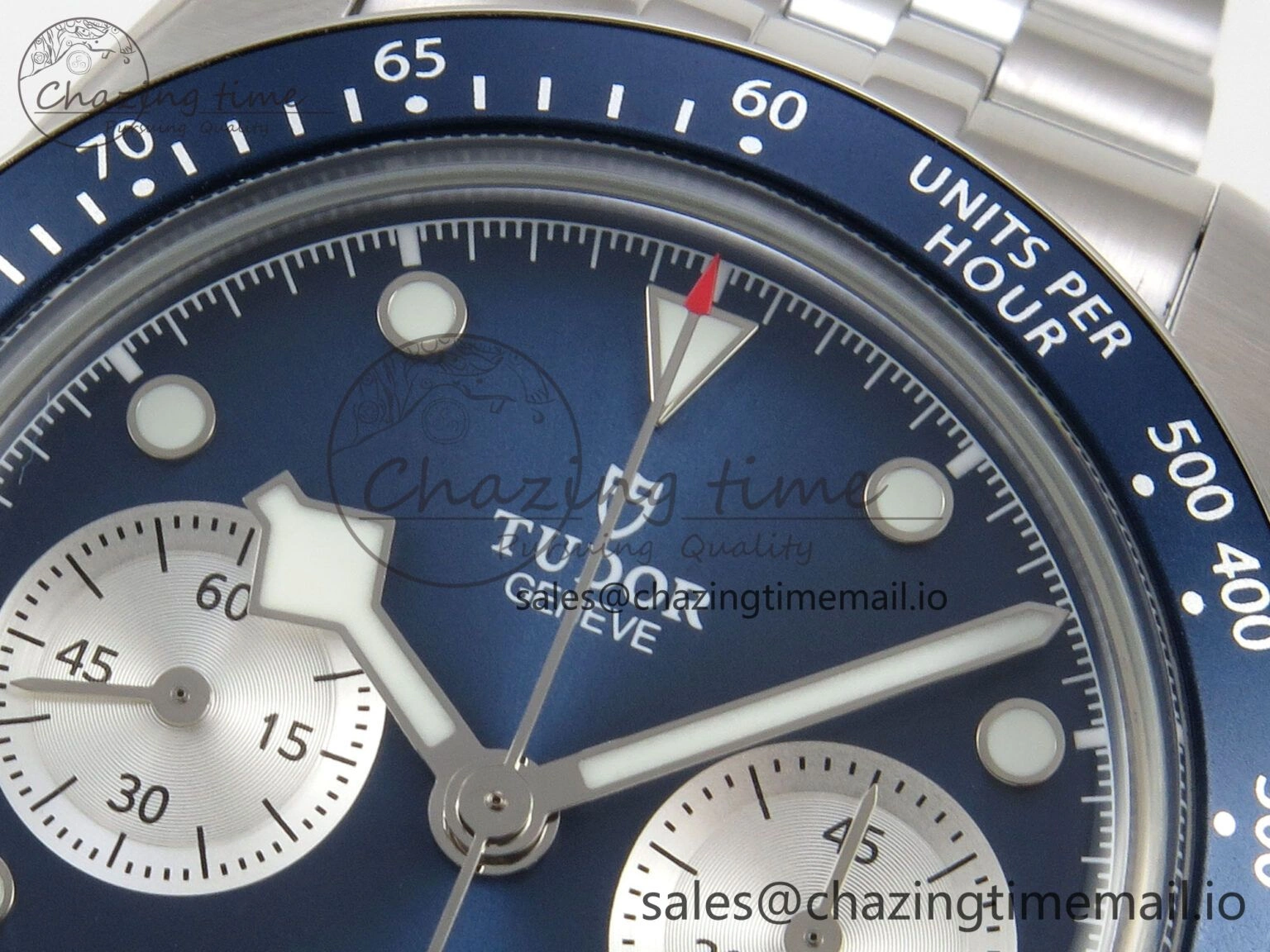 EasyCare Black Bay Chrono SS BLSF 1:1 Best Edition Blue Dial on SS Bracelet A 9720