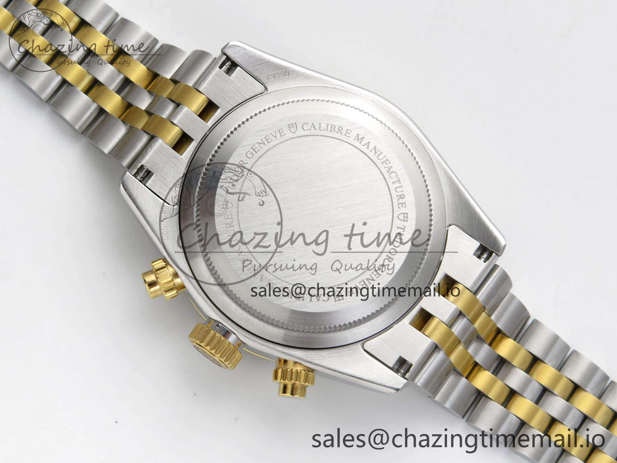 UrbanStyle Black Bay Chrono SS BLSF 1:1 Best Edition Gold Dial on YG SS Bracelet A 9721