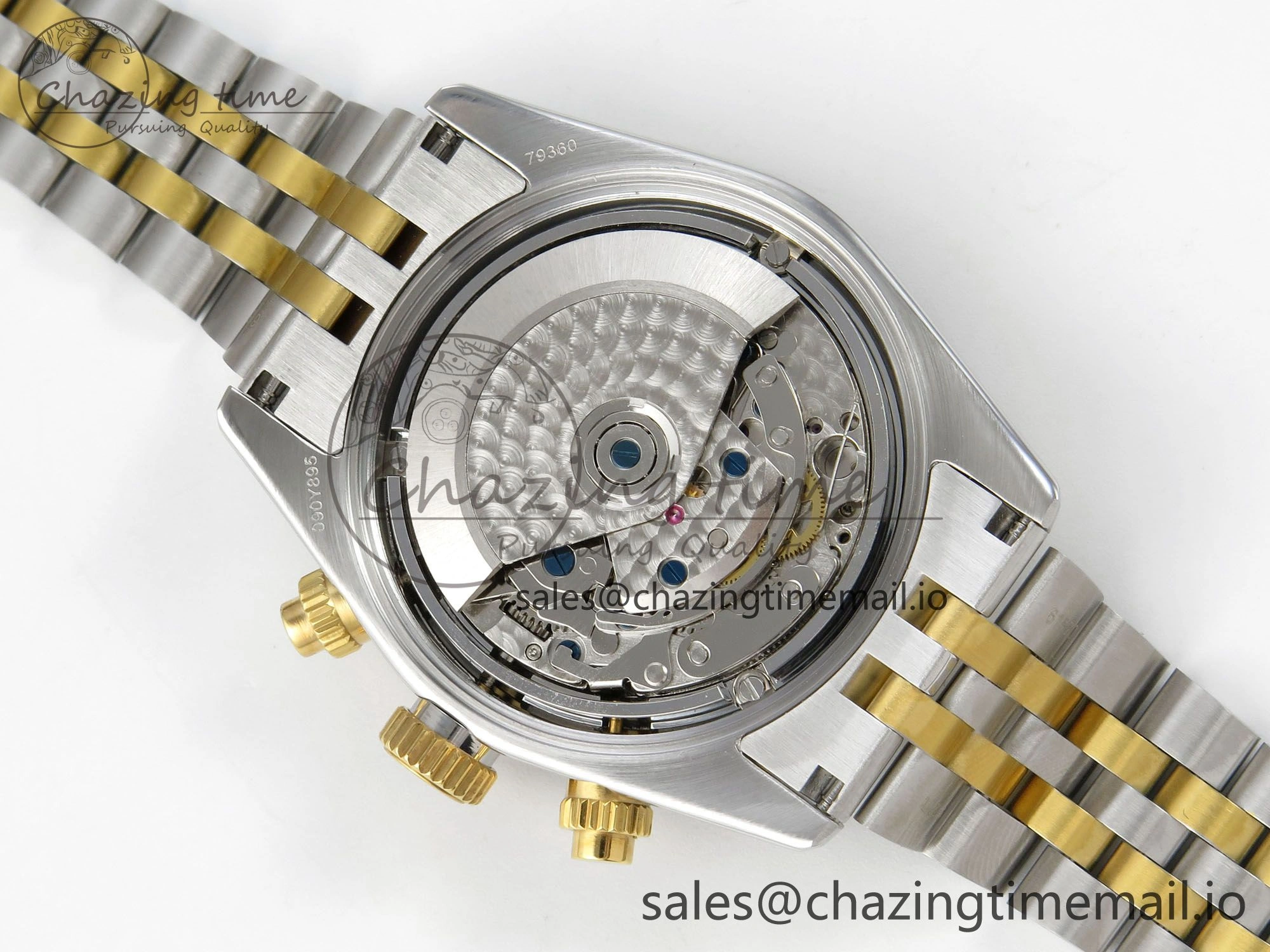 UrbanStyle Black Bay Chrono SS BLSF 1:1 Best Edition Gold Dial on YG SS Bracelet A 9721