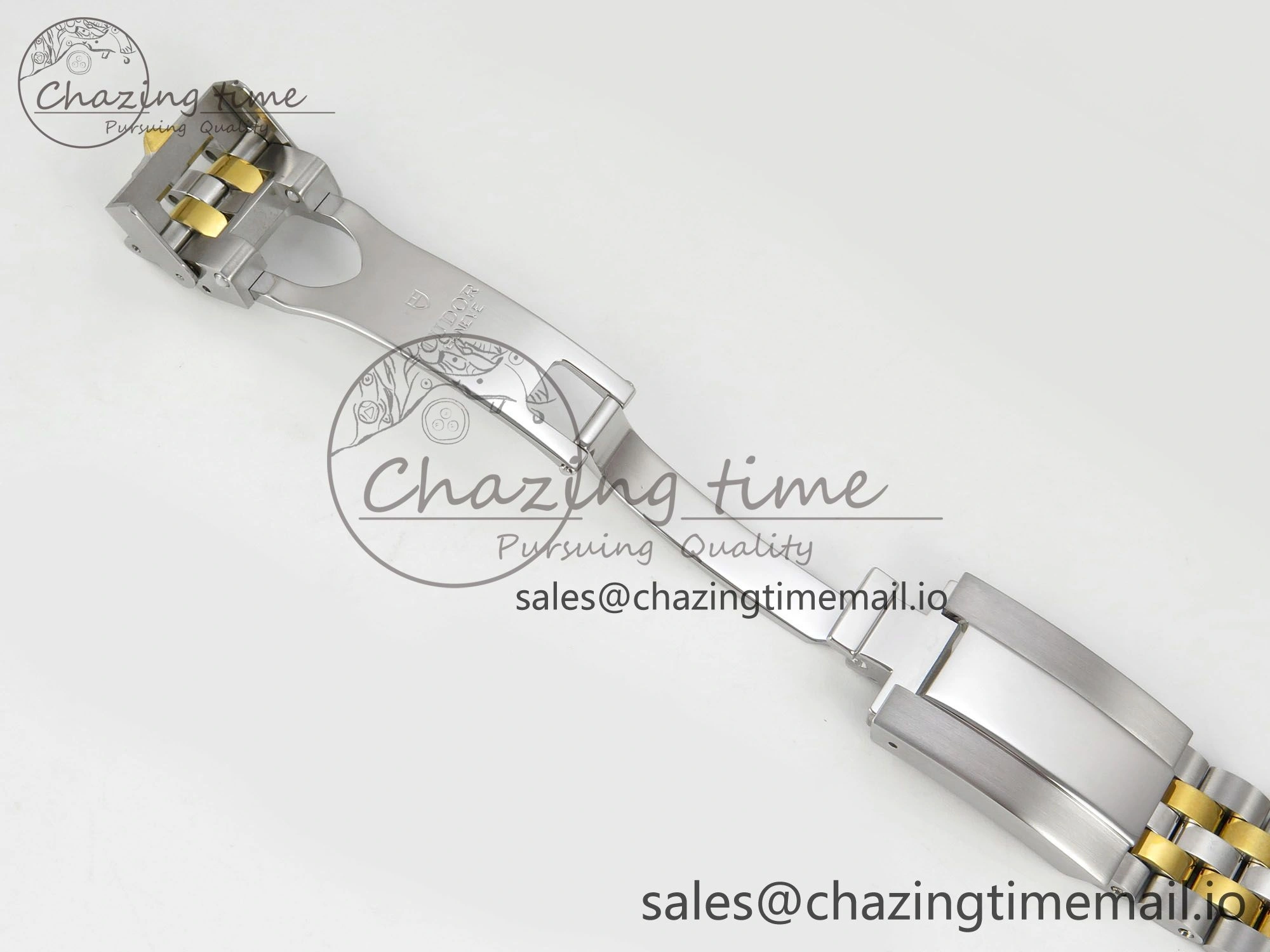 UrbanStyle Black Bay Chrono SS BLSF 1:1 Best Edition Gold Dial on YG SS Bracelet A 9721