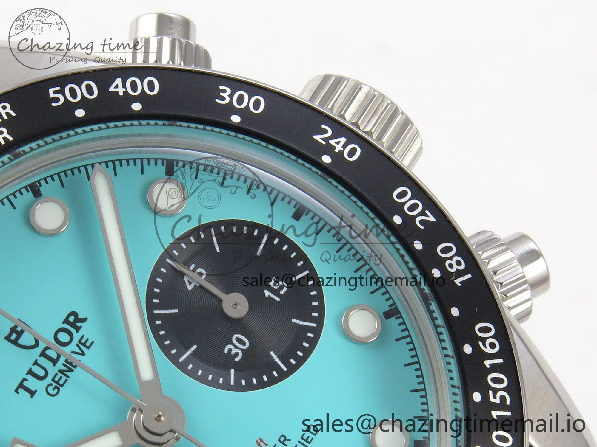 Original Black Bay Chrono SS BLSF 1:1 Best Edition Tiffany Blue Dial on SS Bracelet A 9725