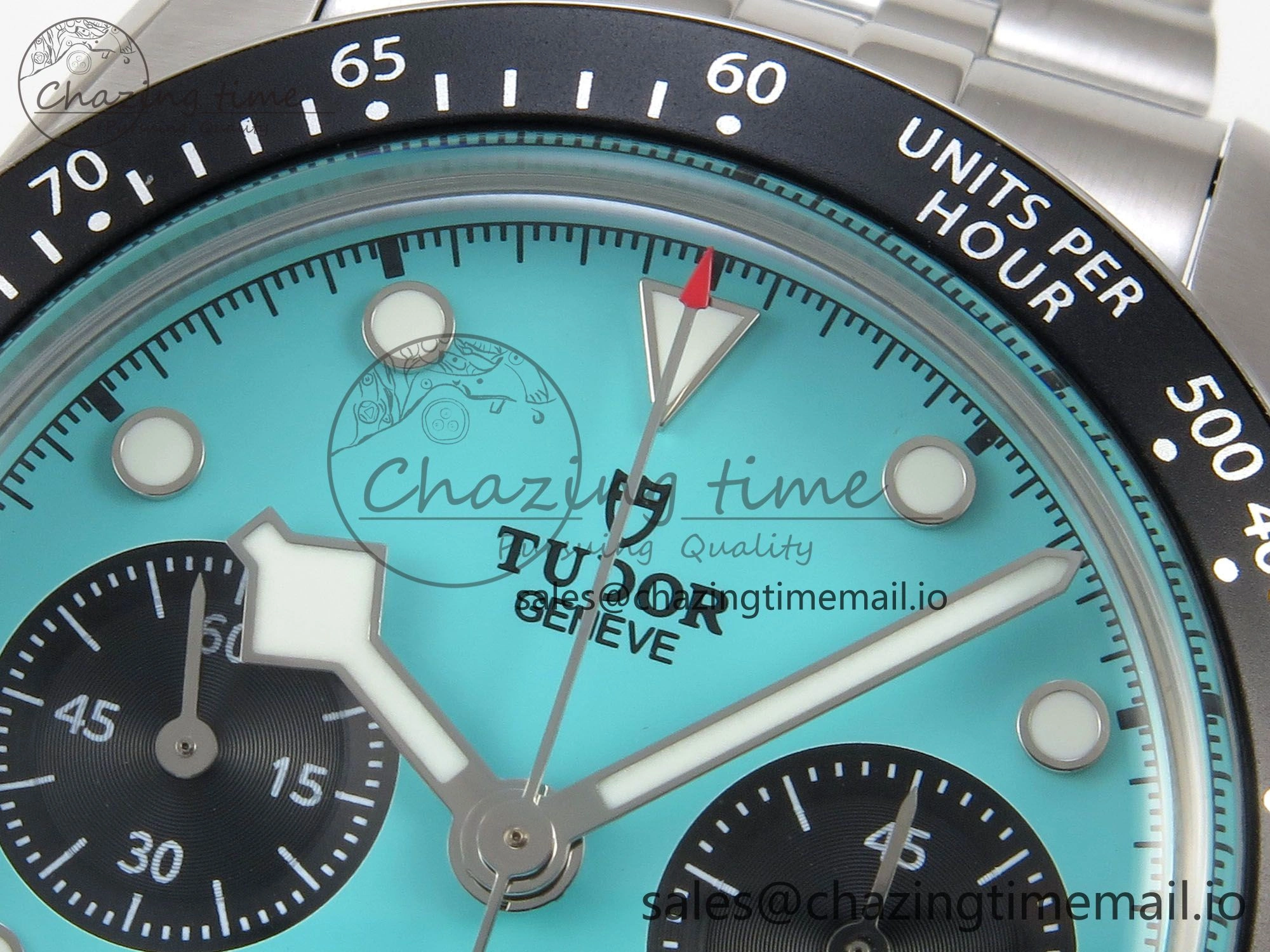 Original Black Bay Chrono SS BLSF 1:1 Best Edition Tiffany Blue Dial on SS Bracelet A 9725