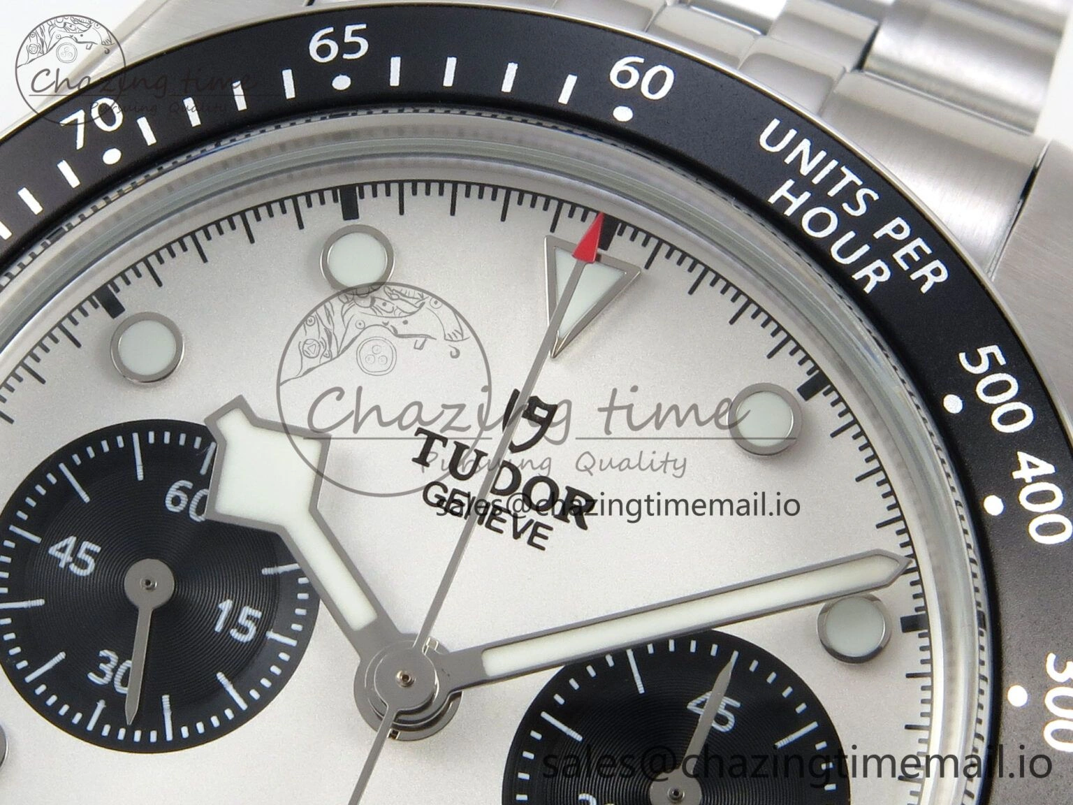 SmartChoice Black Bay Chrono SS BLSF 1:1 Best Edition White Dial on SS Bracelet A 9719
