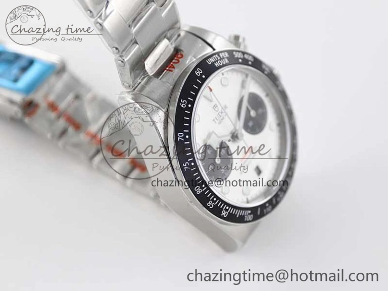 Comfortable Black Bay Chrono SS TWS 1:1 Best Edition White Dial on SS Bracelet A 9746