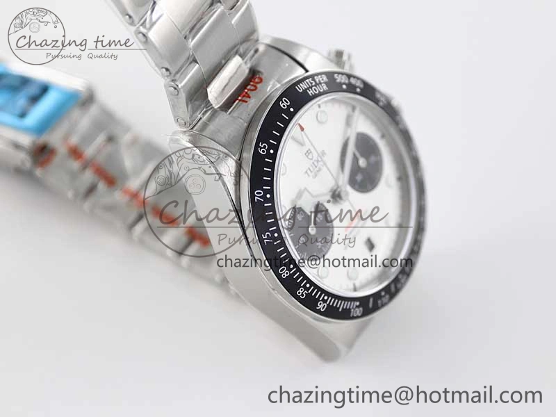 Comfortable Black Bay Chrono SS TWS 1:1 Best Edition White Dial on SS Bracelet A 9746