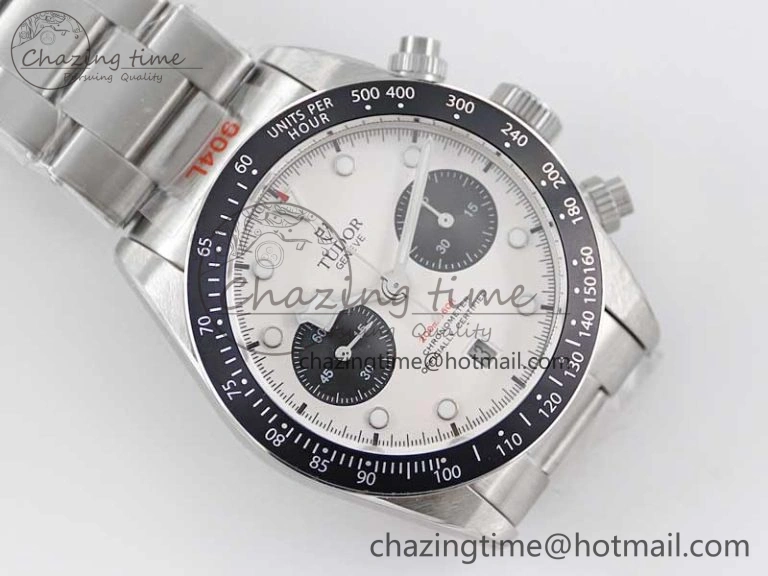Comfortable Black Bay Chrono SS TWS 1:1 Best Edition White Dial on SS Bracelet A 9746