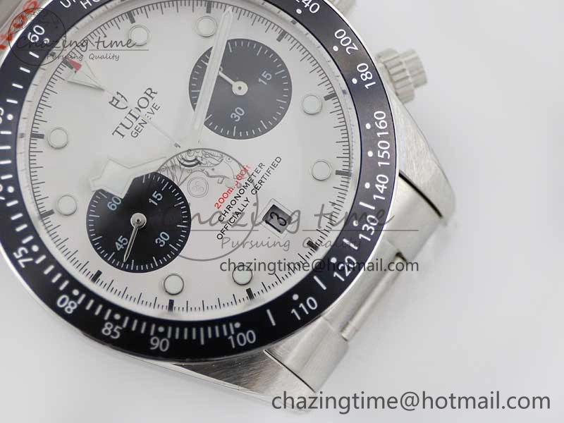 Comfortable Black Bay Chrono SS TWS 1:1 Best Edition White Dial on SS Bracelet A 9746