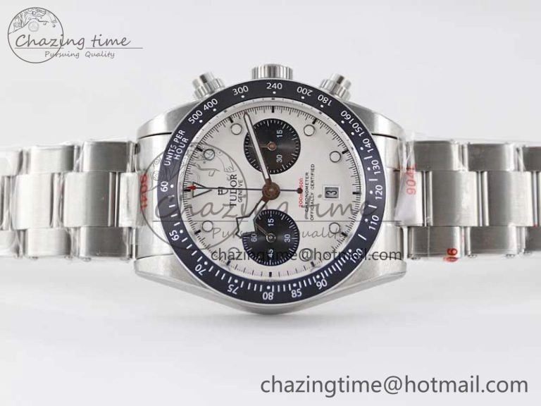 Comfortable Black Bay Chrono SS TWS 1:1 Best Edition White Dial on SS Bracelet A 9746